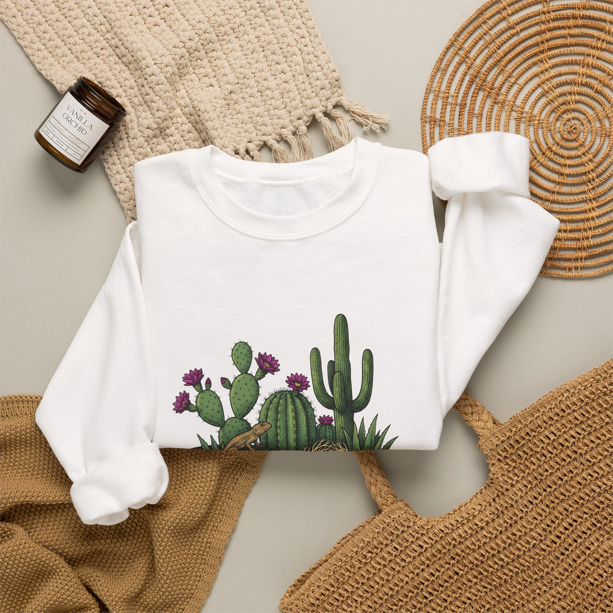 Western Hat Cactus Sweatshirt Cowgirl Cowboy Gift Women Rustic Sweatshirt Saguaro Sweatshirt Rodeo Fan Country Sweatshirt Cowboy Graphic Retro Reptile Sweatshirt