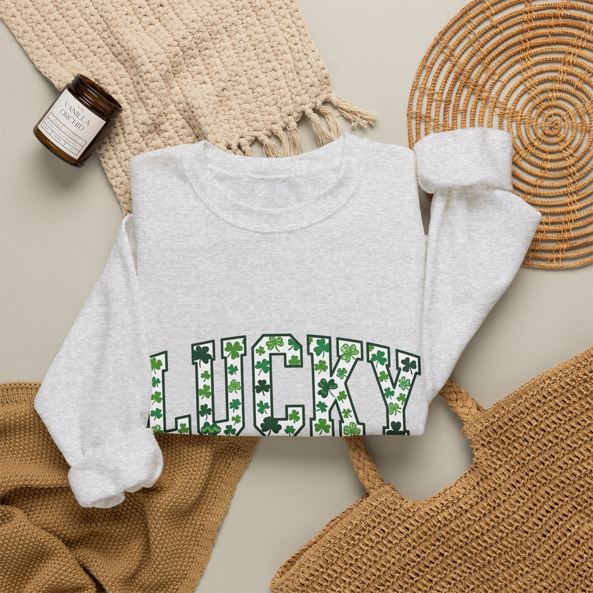 Clover Nurse Cap Sweatshirt Nurse Irish Celebration Gift Women Graphic Design Sweatshirt Nurse Hat Sweatshirt Nursing Enthusiast Nurse Uniform Sweatshirt St