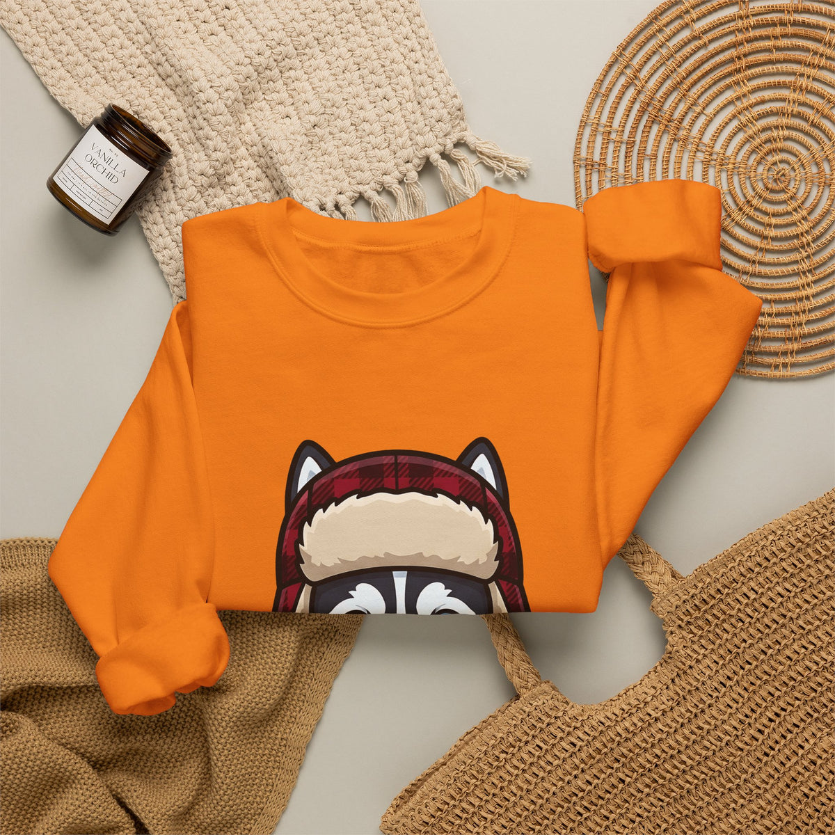 Husky Pup Sweatshirt Dog Companion Gift Women Illustration Sweatshirt Siberian Husky Sweatshirt Dog Fan Husky Graphic Sweatshirt Manga Winter Cap Sweatshirt