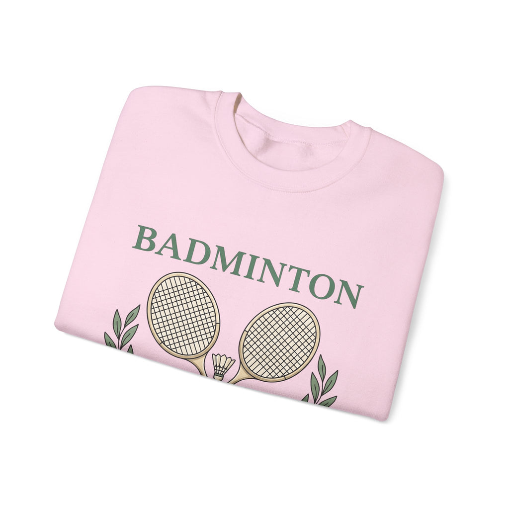 Birdie Rackets Sweatshirt Badminton Fitness Gift Women Retro Sweatshirt Shuttlecocks Sweatshirt Badminton Enthusiast Vintage Sweatshirt Workout Graphic Doodle