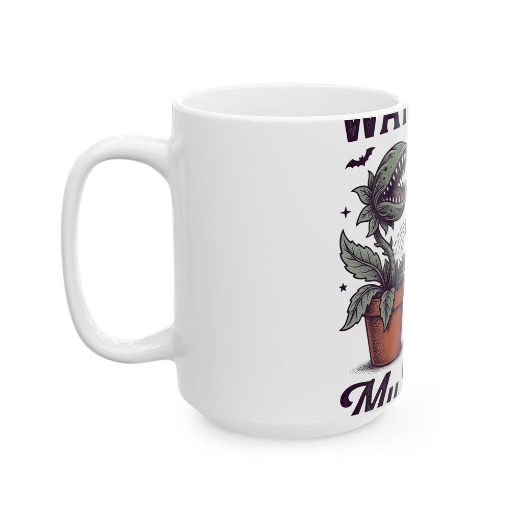 Skeleton Plant Halloween Spooky Gift Vintage Bone Plant Mug