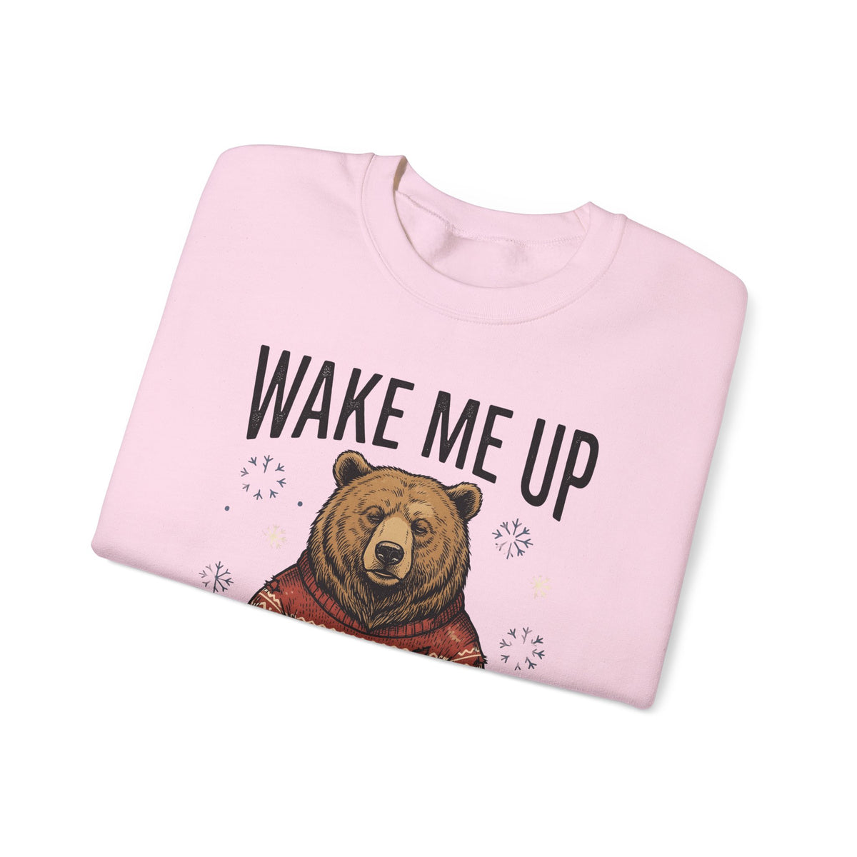 Bear Knitwear Sweatshirt Christmas Cold Gift Women Cabin Sweatshirt Teddy Sweatshirt Xmas Fan Rustic Sweatshirt Frosty Graphic Outline Winter Snow Sweatshirt