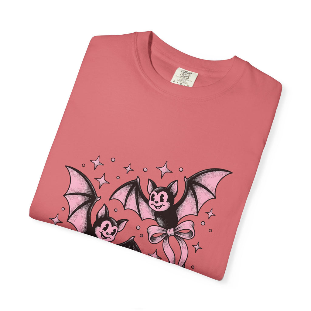 Sweet Bats T-Shirt Halloween Horror Gift Women Chibi T-Shirt Flying Fox T-Shirt Spooky Fan Creepy T-Shirt Horror Graphic Old School Hair Bows