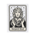 Mystical Female Serpent Blanket Boho Chic Spells Gift Women Oracle Blanket Snake Blanket Bohemian Fan Divination Blanket Magic Graphic Retro Lunar