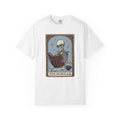 Skeleton Reading Book T-Shirt Gothic Academic Gift Women Vintage T-Shirt Skeleton T-Shirt Dark Fan Retro T-Shirt Scholar Graphic Tarot Coffee Cup