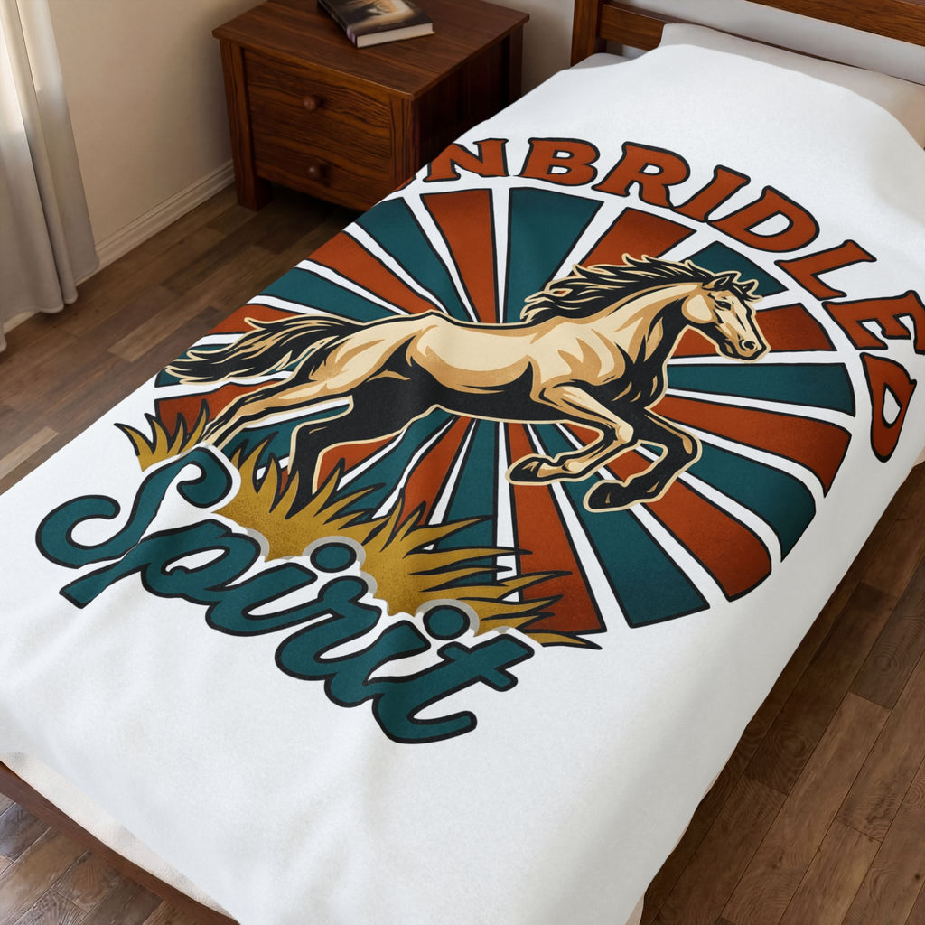 Bucking Horse Blanket Cowgirl Cowboy Gift Women Rustic Blanket Bronco Blanket Rodeo Fan Western Blanket Cowboy Graphic Classic Sun Rays Blanket