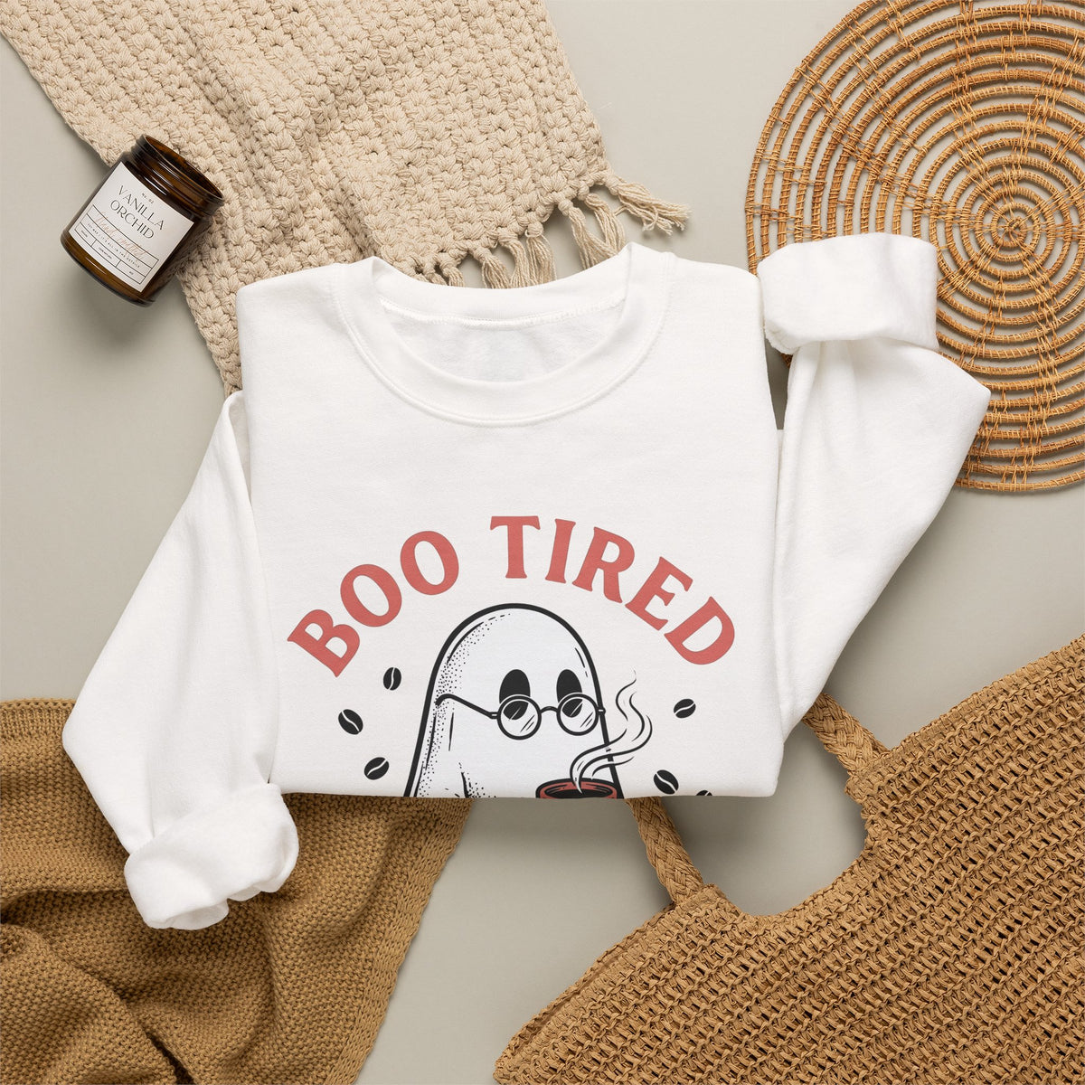 Ghost Brew Sweatshirt Halloween Latte Gift Women Line Art Sweatshirt Spirit Sweatshirt Horror Fan Spectral Sweatshirt Coffee Graphic Comic Tea Cup Sweatshirt