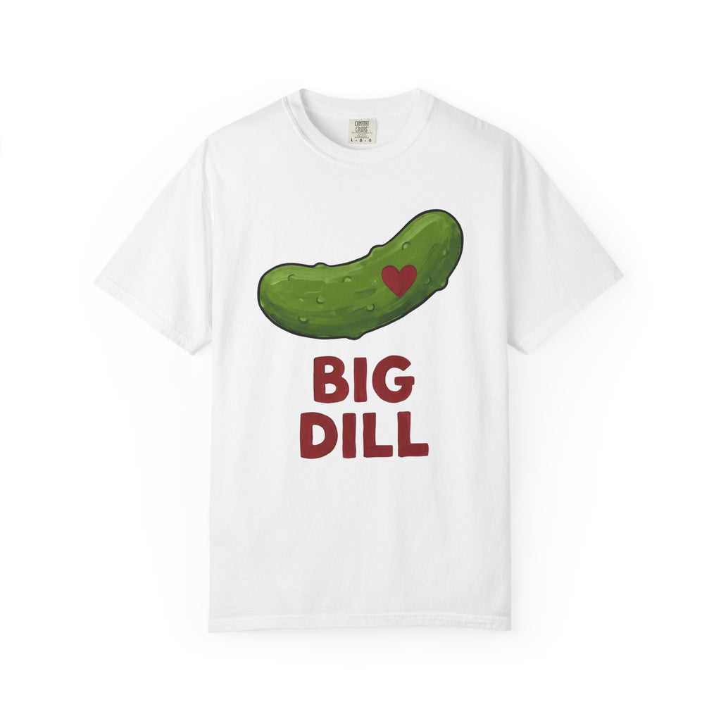 Pickle Illustration T-Shirt Funny Gastronomy Gift Women Doodle T-Shirt Dill T-Shirt Humor Fan Cartoon T-Shirt Food Graphic Outline Heart Shape