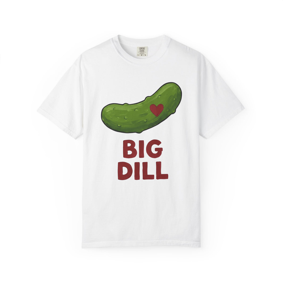 Pickle Illustration T-Shirt Funny Gastronomy Gift Women Doodle T-Shirt Dill T-Shirt Humor Fan Cartoon T-Shirt Food Graphic Outline Heart Shape