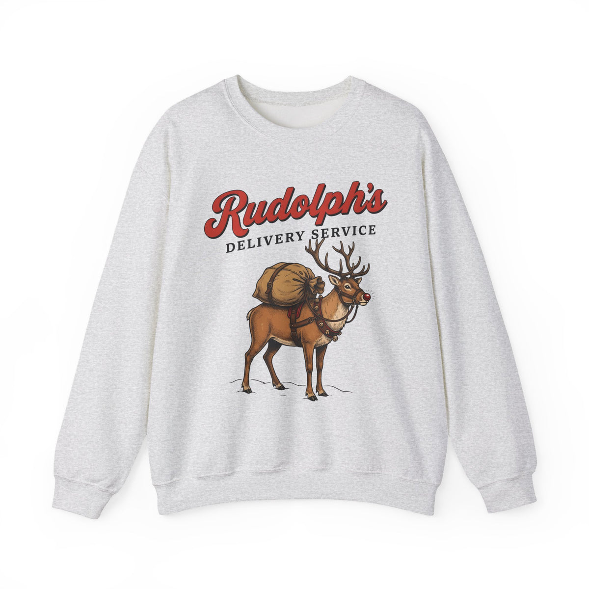 Deer Illustration Sweatshirt Christmas Celebration Gift Women Retro Sweatshirt Fawn Sweatshirt Noel Fan Vintage Sweatshirt Party Graphic Sketch Present Sweatshirt