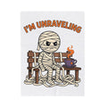 Mummy Halloween Joke Gift Comic Wrap Horror Fan Cartoon Pun Retro Teacup Blanket