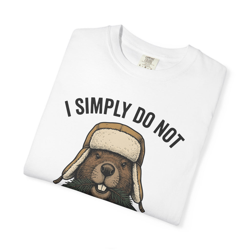 Beaver Woodsman T-Shirt Funny Wildlife Gift Women Comic T-Shirt Beaver T-Shirt Humor Fan Cartoon T-Shirt Animal Graphic Retro Checkered T-Shirt