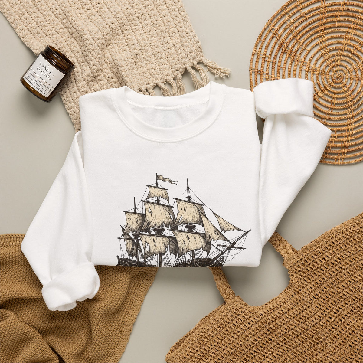 Capybara Boat Sweatshirt Capybara Wildlife Gift Women Retro Sweatshirt Rodent Sweatshirt Capybara Fan Vintage Sweatshirt Animal Graphic Sketch Cattails Sweatshirt