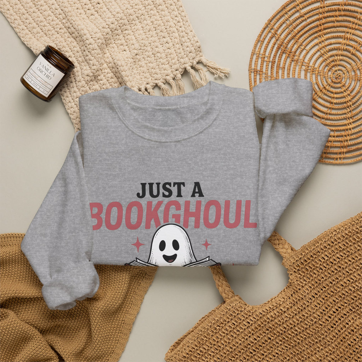 Phantom Reading Book Sweatshirt Halloween Reader Gift Women Illustration Sweatshirt Bookworm Sweatshirt Spooky Fan Ghostly Sweatshirt Book Graphic Sketch