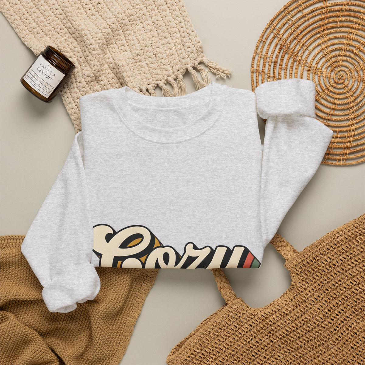 Old School Text Holiday Seasonal Gift Heavy Retro Typography Festive Fan Holiday Nostalgic Rainbow Sweatshirt