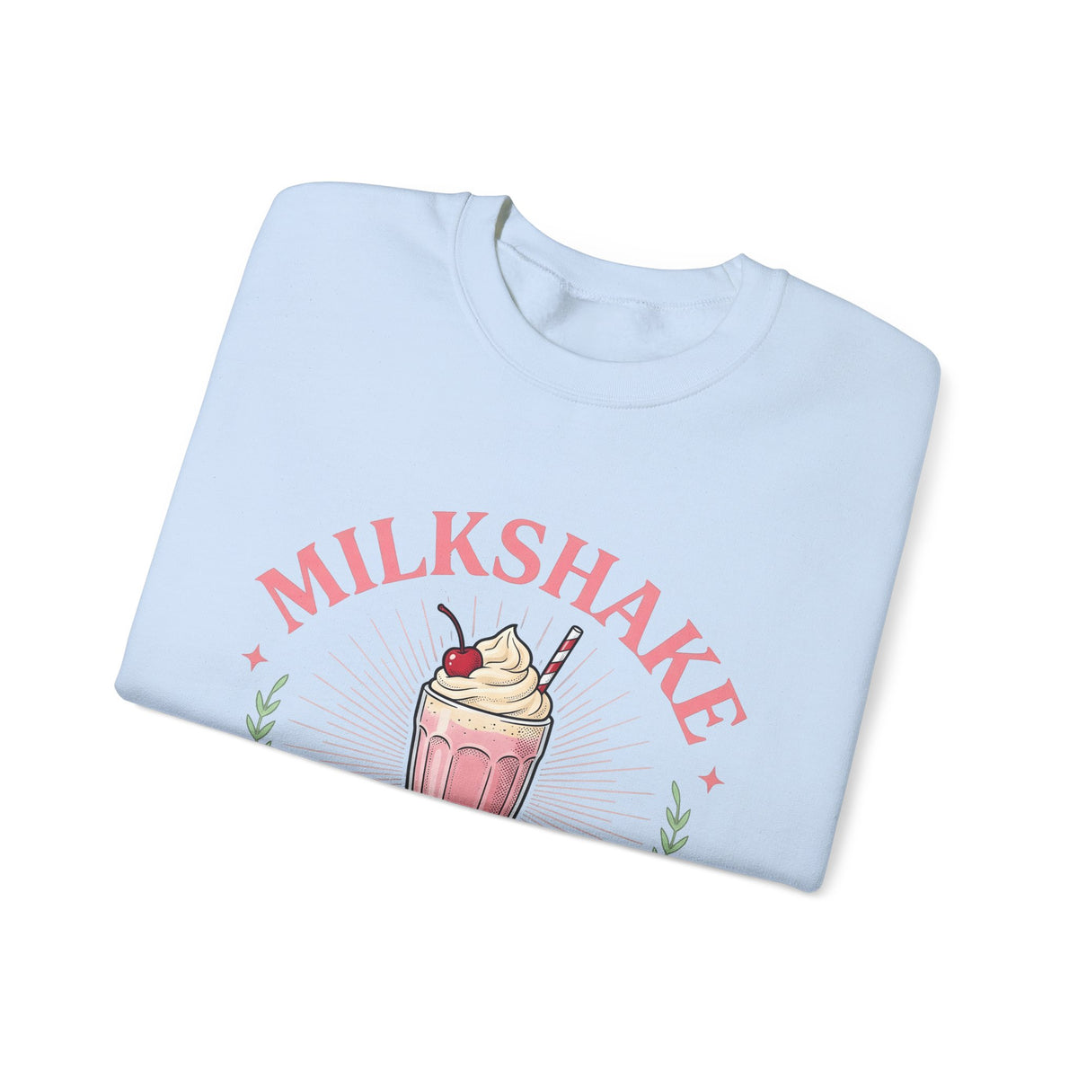 Milkshake Illustration Sweatshirt Desserts Cafe Gift Women Antique Sweatshirt Shake Sweatshirt Dessert Fan Retro Sweatshirt Coffee Graphic Vintage-Inspired