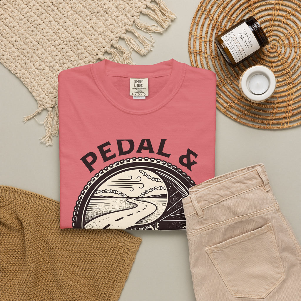 Biking Wheel T-Shirt Cycling Journey Gift Women Heritage T-Shirt Spokes T-Shirt Cyclist Enthusiast Vintage T-Shirt Travel Graphic Nostalgic