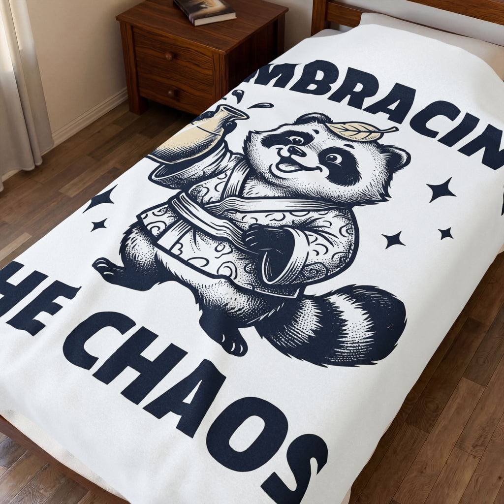 Raccoon Robe Blanket Funny Critter Gift Women Cartoon Blanket Raccoon Blanket Humor Fan Comic Blanket Animal Graphic Sketch Flask Blanket