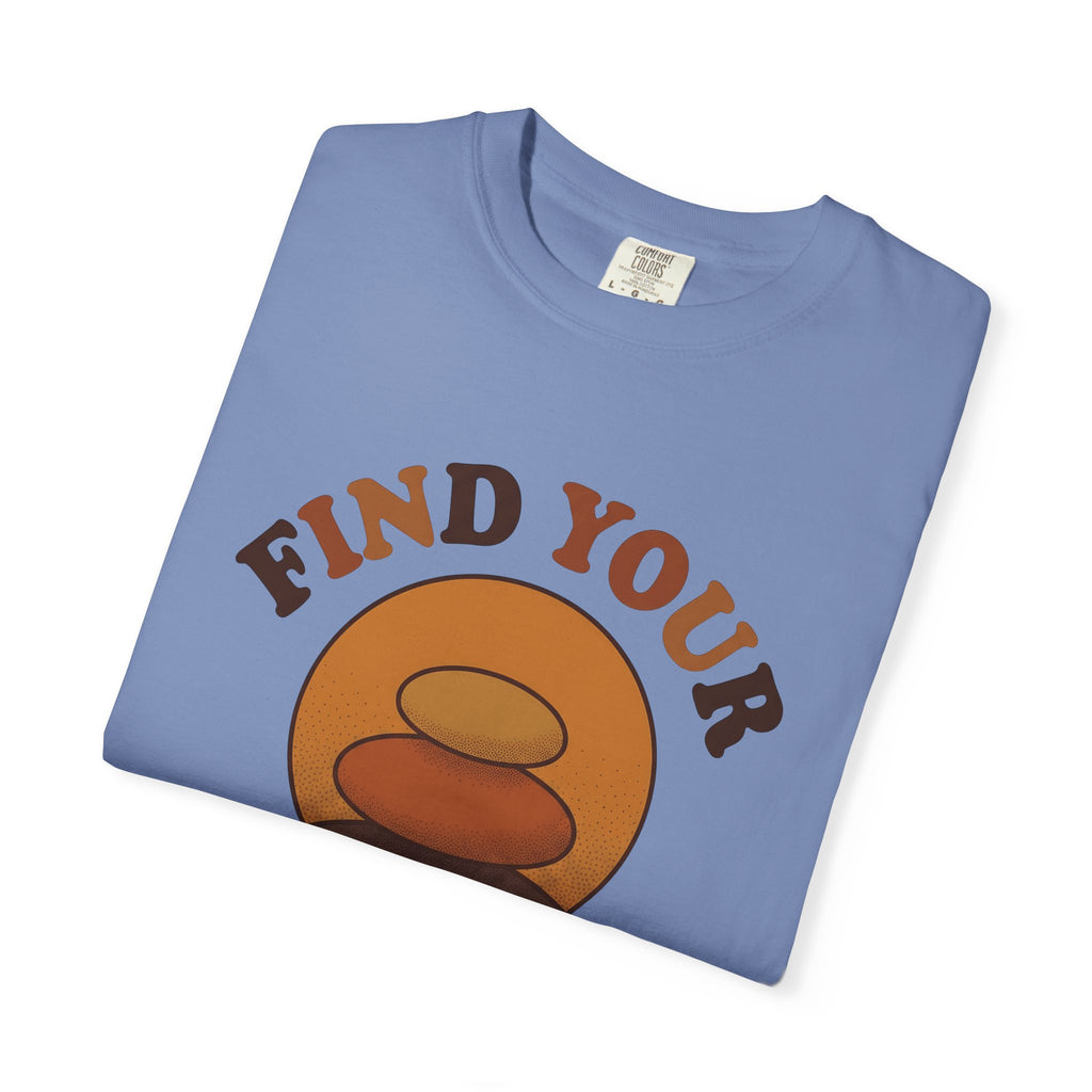 Cairn Stack T-Shirt Sports Selfcare Gift Women Tribal T-Shirt Rock Pile T-Shirt Athlete Fan Stone T-Shirt Wellness Graphic Hand Drawn Sunshine