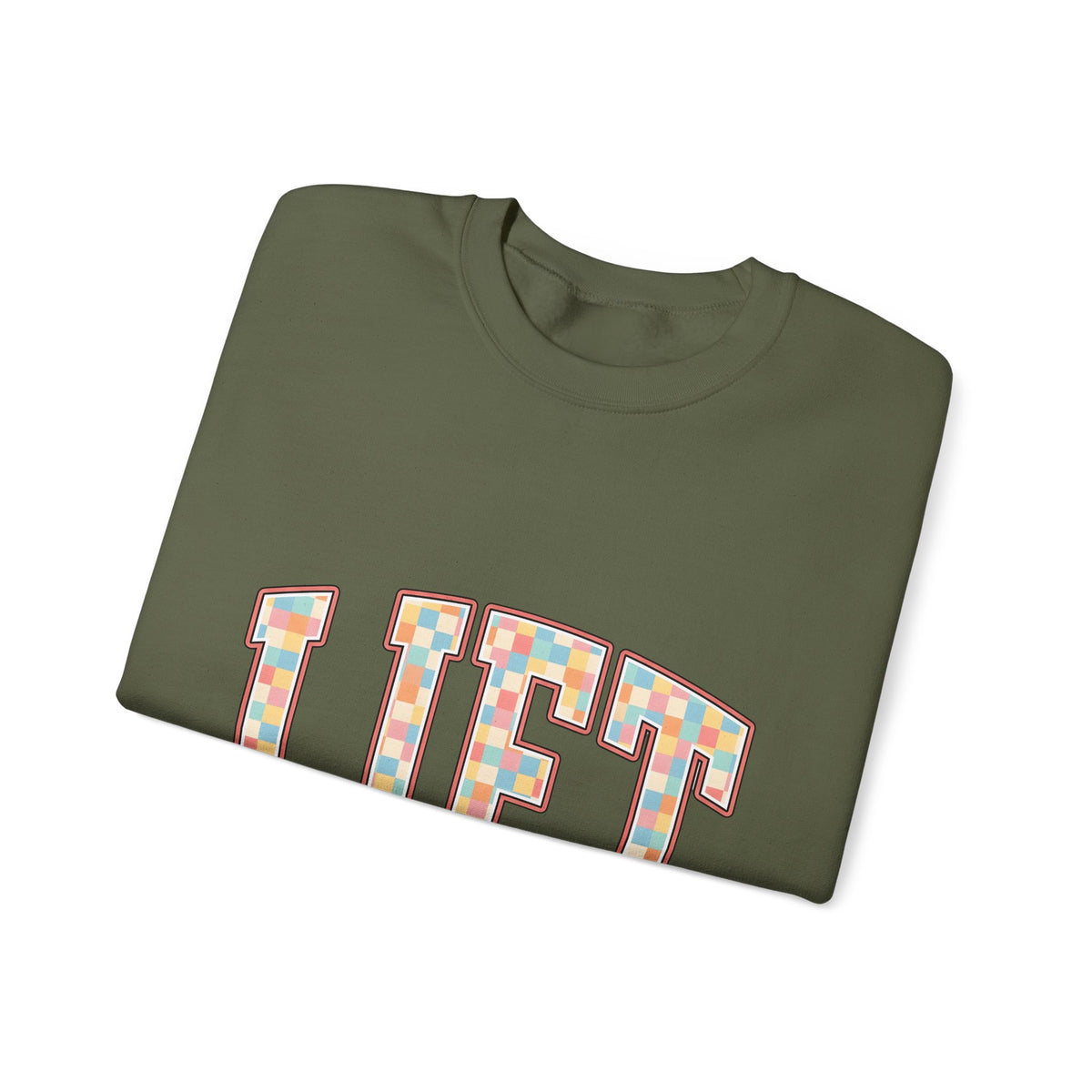 Chunky Block Text Sweatshirt Sports Workout Gift Women Neon Sweatshirt Typography Sweatshirt Athlete Enthusiast Glowing Sweatshirt Fitness Graphic Classic