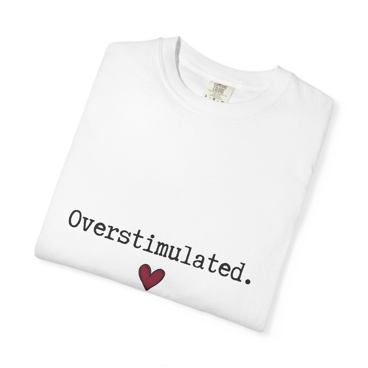 Heart Design T-Shirt Moms Lifestyle Gift Women Flat T-Shirt Heart T-Shirt Motherhood Enthusiast Simple T-Shirt Daily Graphic Fresh Scarlet Heart