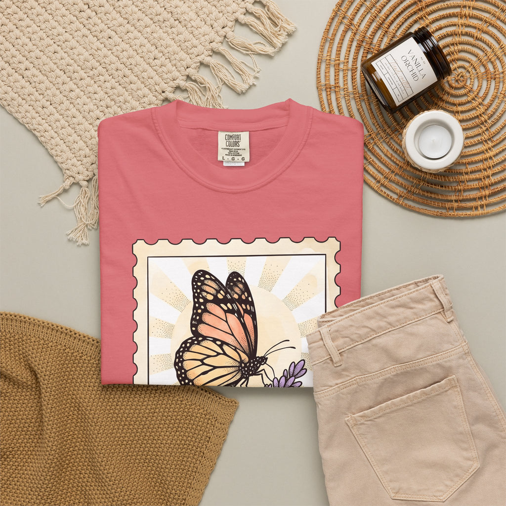 Moth Flower Butterfly Plant Gift Hippie Flower Butterfly Enthusiast Bohemian Floral Classic T-Shirt
