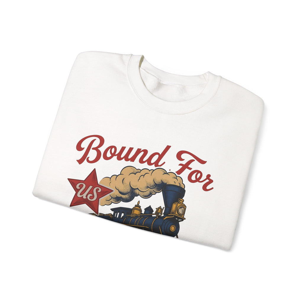 Locomotive Sweatshirt America Flag Gift Women Antique Sweatshirt Train Sweatshirt Patriot Fan Vintage Sweatshirt Banner Graphic Old School Spark Sweatshirt