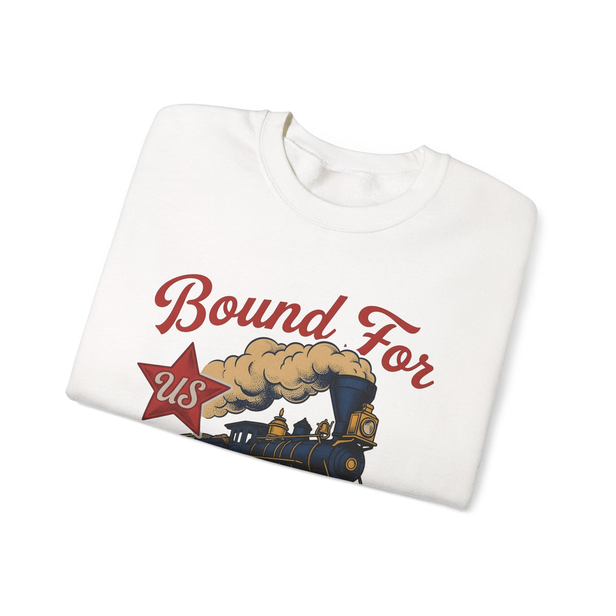Locomotive Sweatshirt America Flag Gift Women Antique Sweatshirt Train Sweatshirt Patriot Fan Vintage Sweatshirt Banner Graphic Old School Spark Sweatshirt
