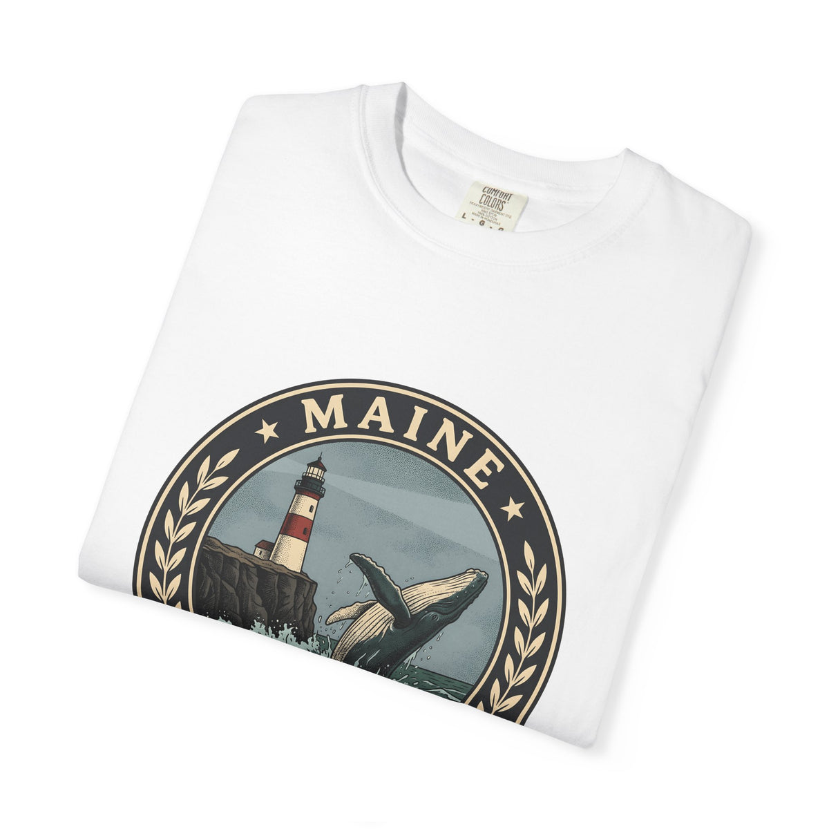 Whale Beacon T-Shirt Maine Marine Gift Women Vintage T-Shirt Whale T-Shirt New England Enthusiast Distressed T-Shirt Nautical Graphic Retro Sea