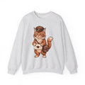Postal Cat Sweatshirt Cat Pet Gift Women Sketch Sweatshirt Mailcat Sweatshirt Cat Fan Feline Sweatshirt Animal Graphic Retro Letter Sweatshirt