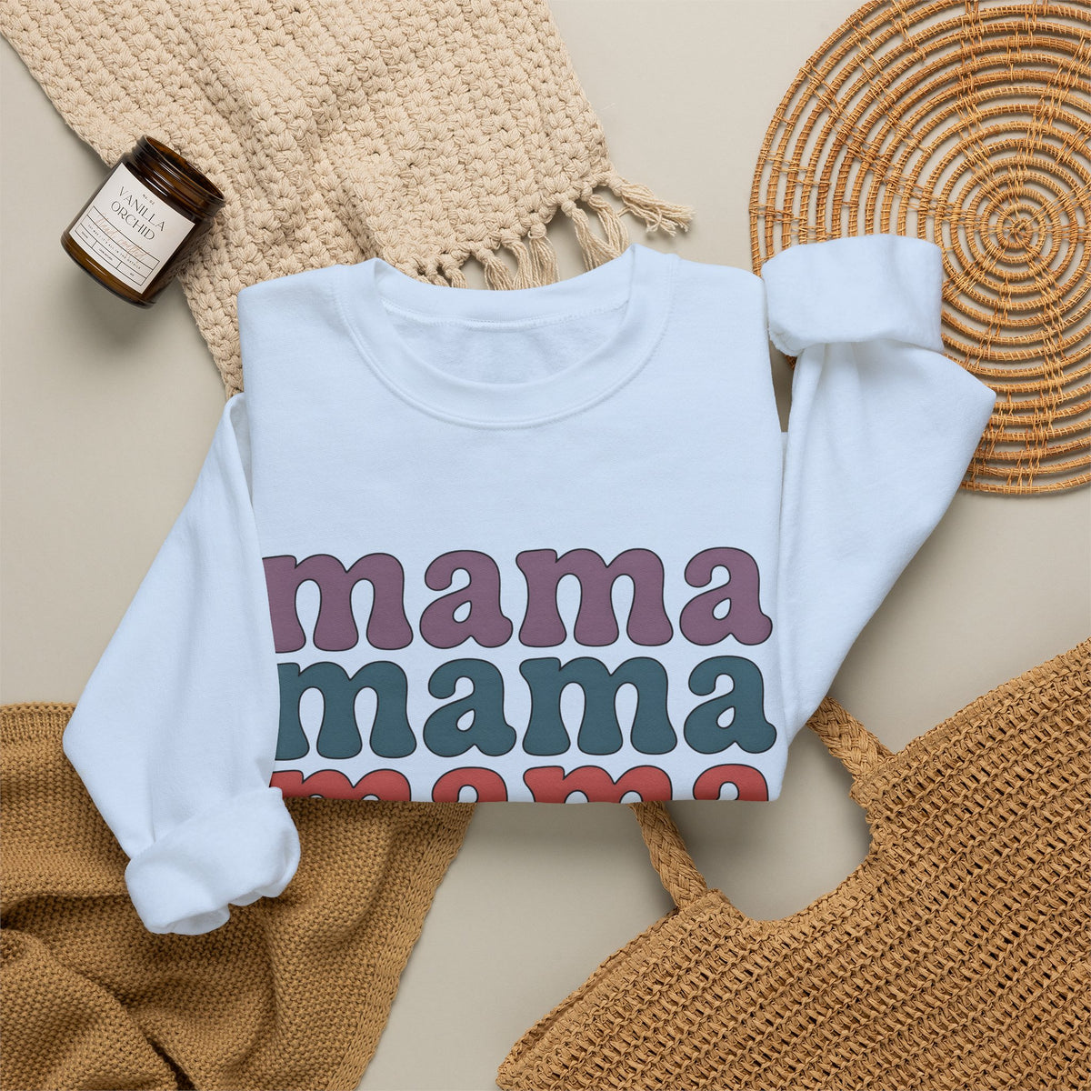 Retro Text Moms Family Gift Bold Typography Sweatshirt