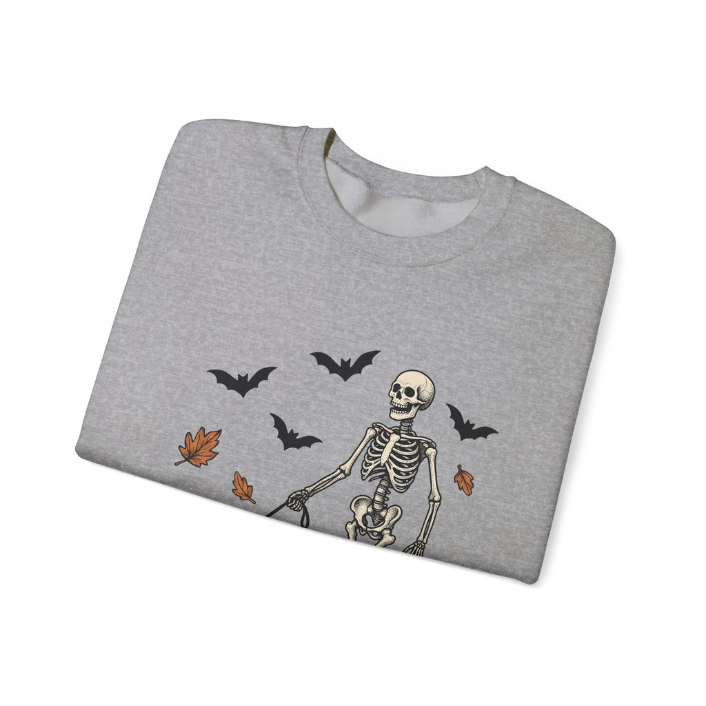 Dog Skeleton Costume Sweatshirt Halloween Animals Gift Women Scary Sweatshirt Dog Skeleton Sweatshirt Horror Fan Spooky Sweatshirt Creature Graphic Hand Drawn