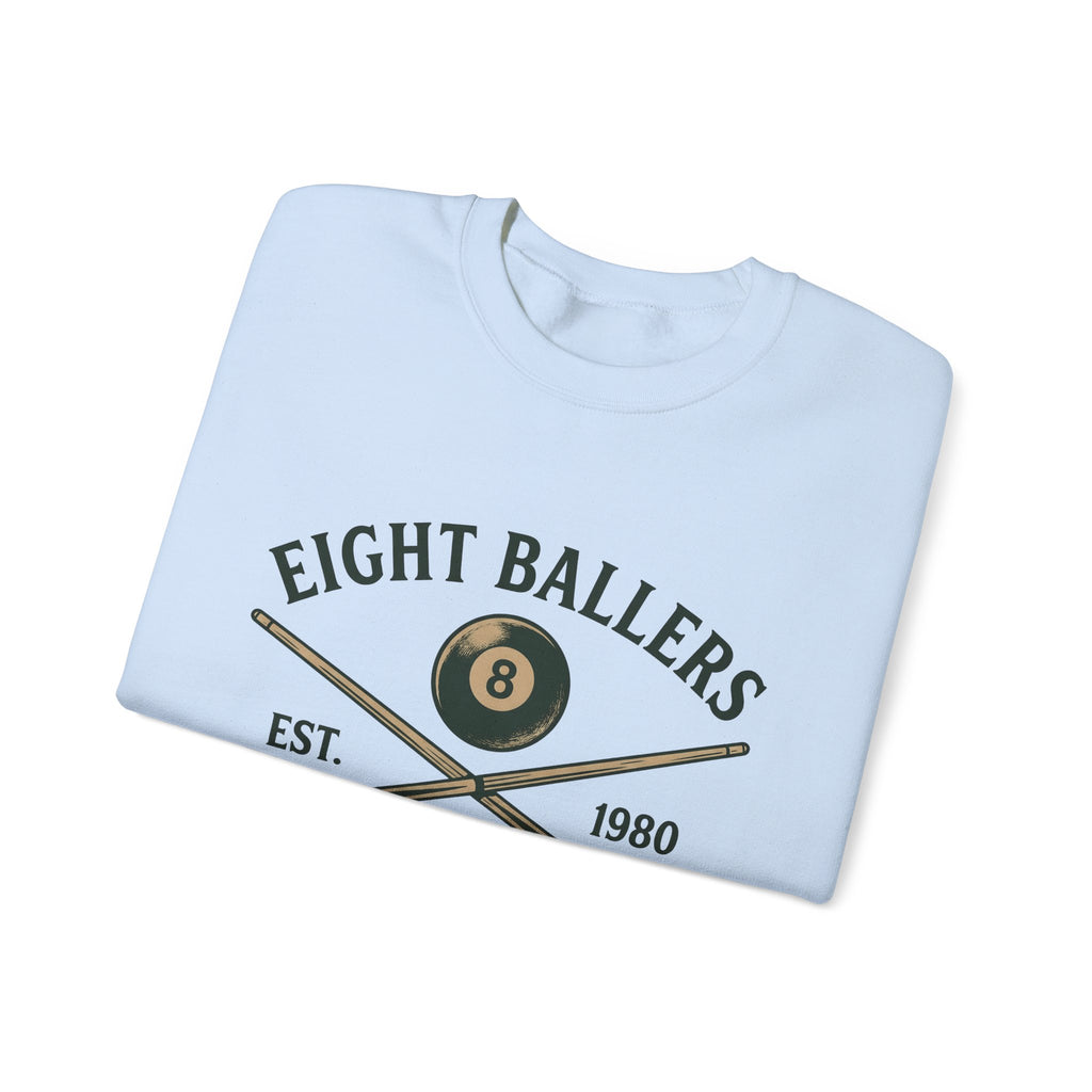 Eight Ball Sweatshirt Billiards Bar Gift Women Vintage Sweatshirt Magic Ball Sweatshirt Pool Fan Distressed Sweatshirt Pub Graphic Retro Pool Cues Sweatshirt