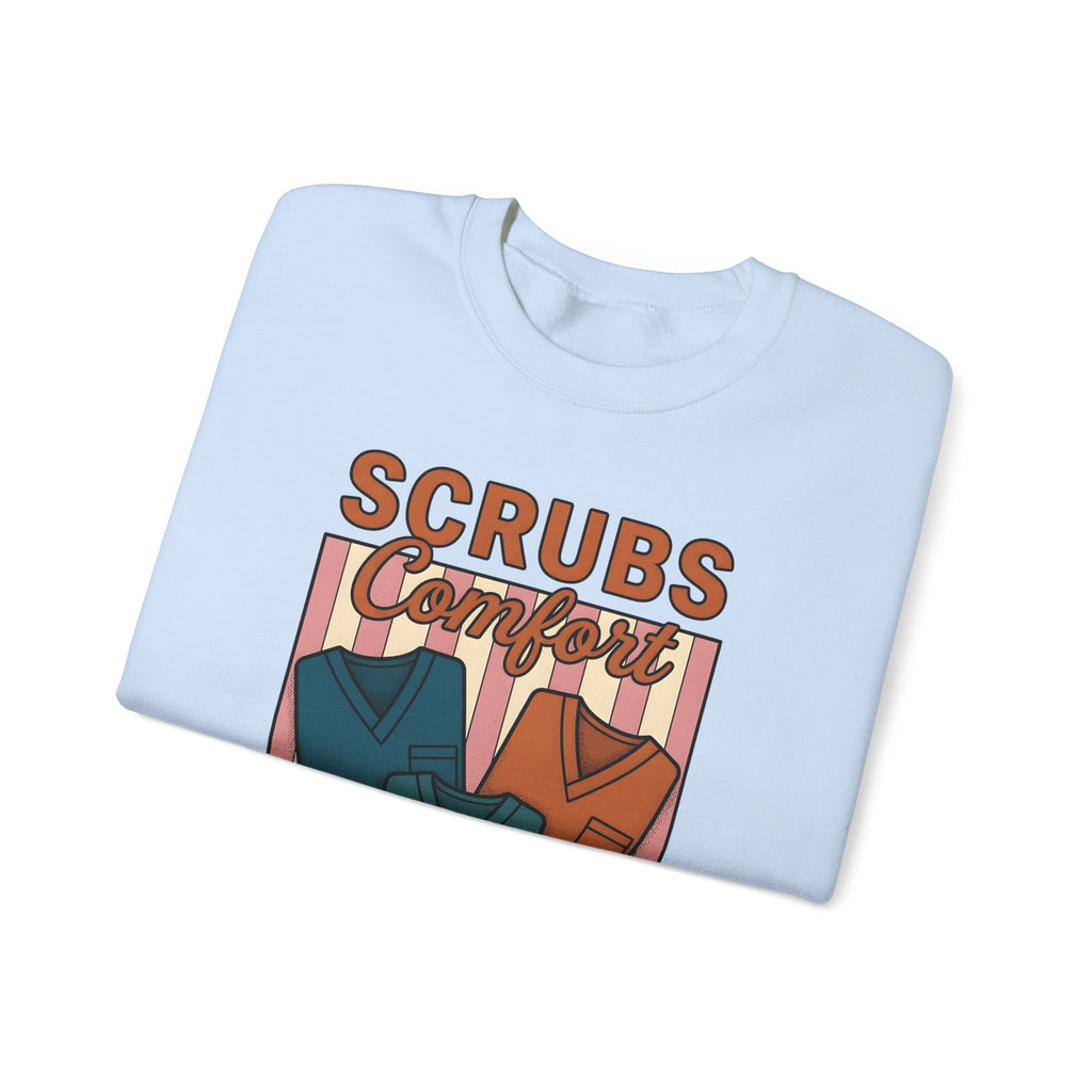 Scrubs Print Sweatshirt Nurses Wellness Gift Women Hand Drawn Sweatshirt Medical Print Sweatshirt Nurse Enthusiast Illustration Graphic Line Art Red Cross