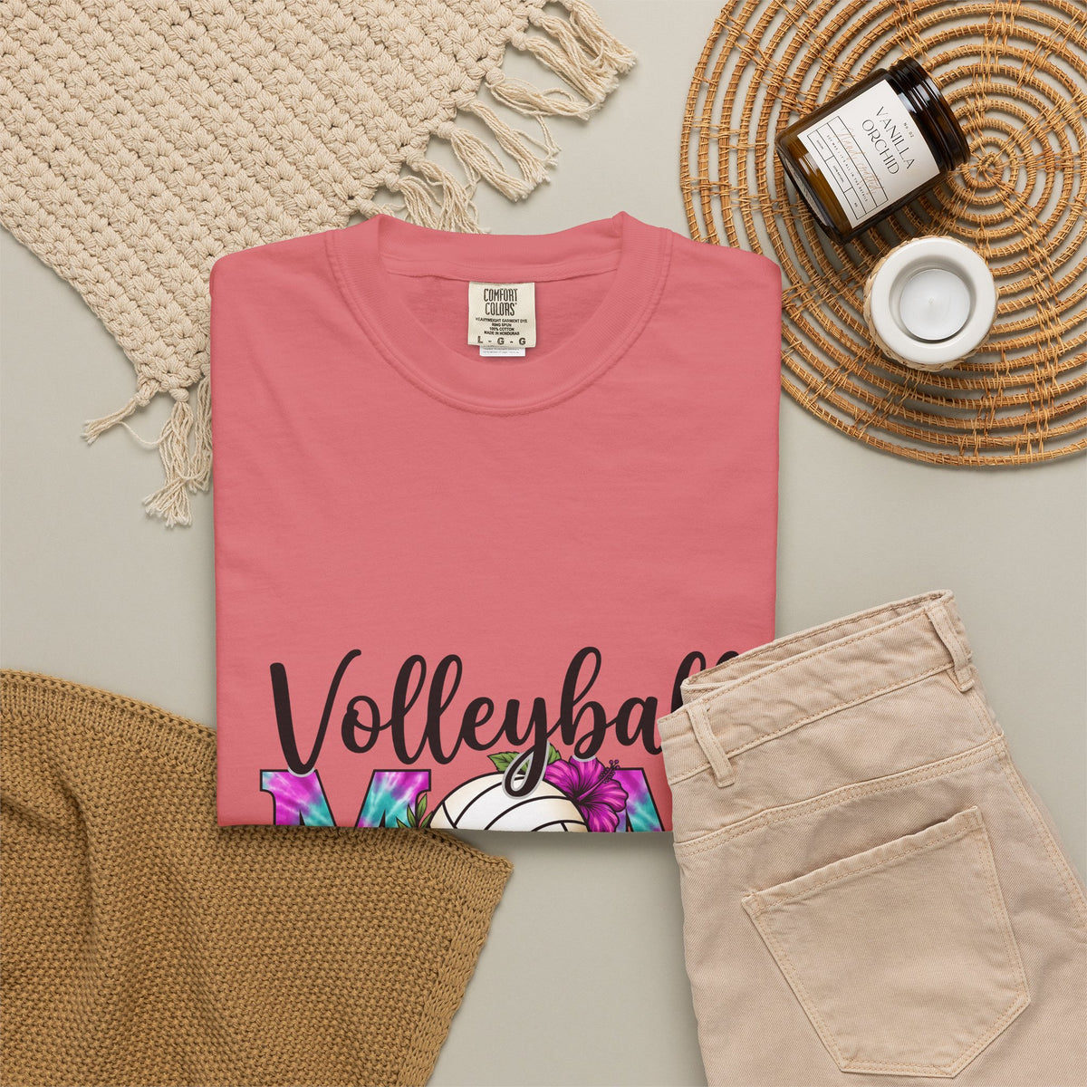 Volleyball Floral T-Shirt Volleyball Mom Sports Gift Women Tie Dye T-Shirt Volleyball T-Shirt Volleyball Enthusiast Batik T-Shirt Athletic Graphic