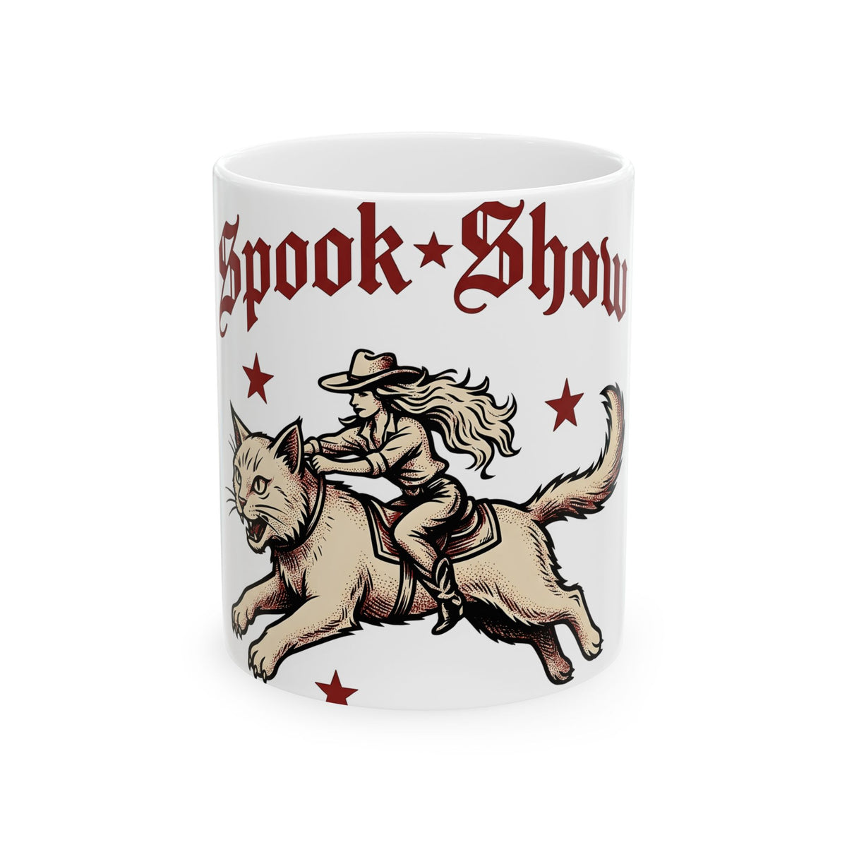Cowgirl Kitten Halloween Rodeo Gift Farmhouse Kitten Horror Fan Rustic Rodeo Nostalgic Twinkles Mug