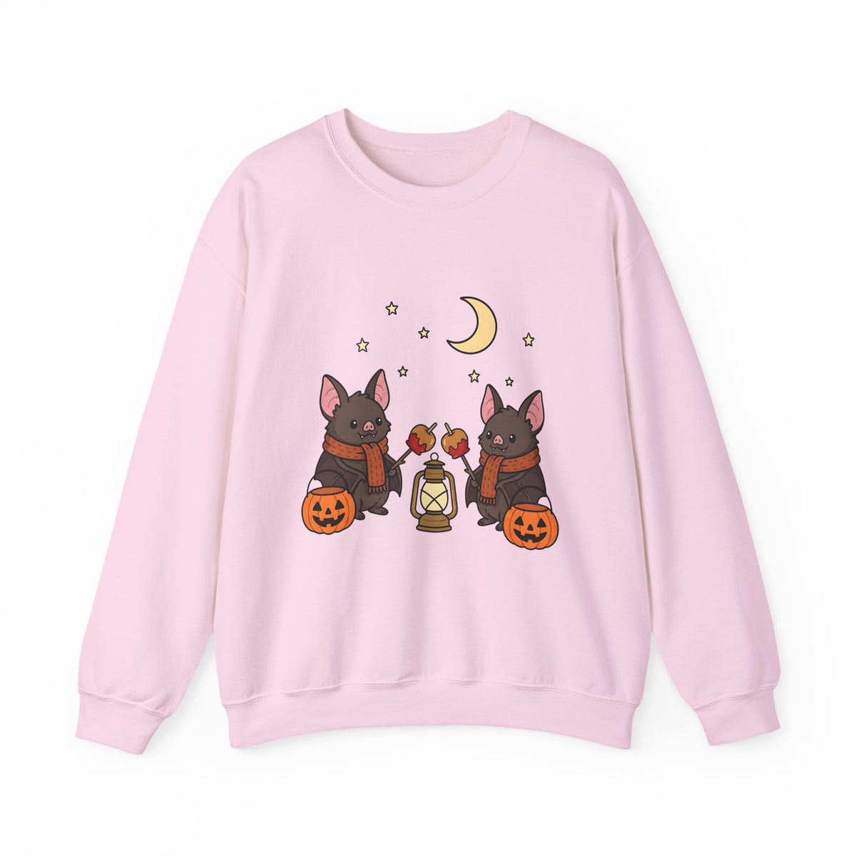 Bat Drawing Sweatshirt Halloween Creatures Gift Women Charming Sweatshirt Bat Sweatshirt Spooky Fan Cartoon Sweatshirt Monster Graphic Animated Gourd Sweatshirt