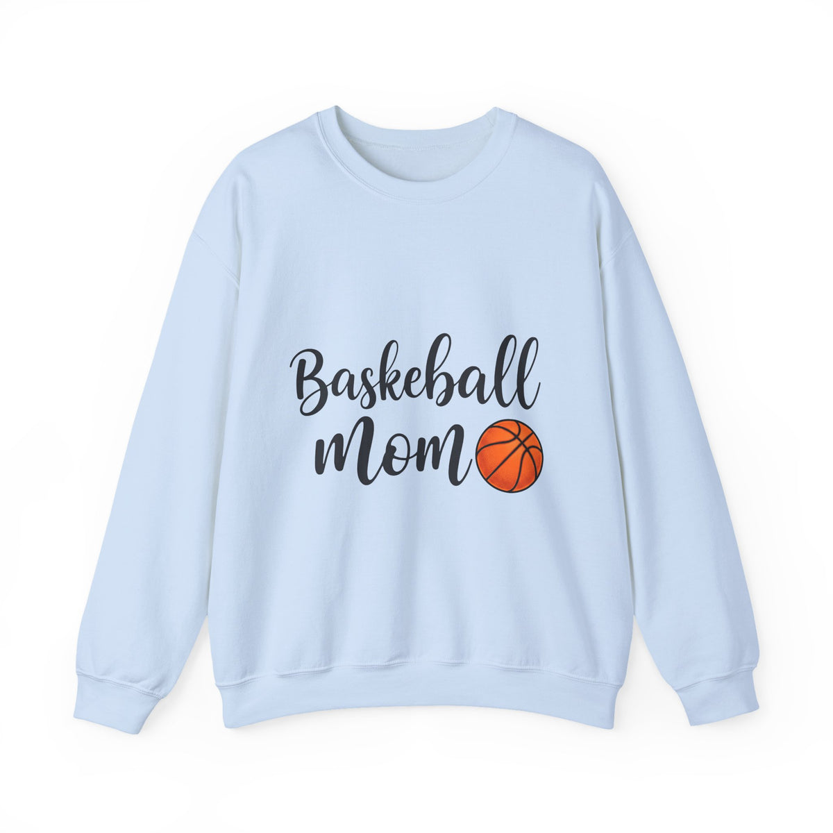 Basketball Graphic Sweatshirt Moms Sports Gift Women Script Sweatshirt Hoop Sweatshirt Mom Fan Calligraphy Sweatshirt Athlete Graphic Modern Sports Ball Sweatshirt