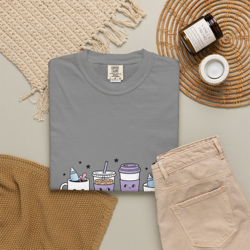 Adorable Coffee T-Shirt T-Shirt Nurse Espresso Gift Women Chibi T-Shirt Coffee Cup T-Shirt Healthcare Enthusiast Cartoon T-Shirt Coffee Graphic Sketch