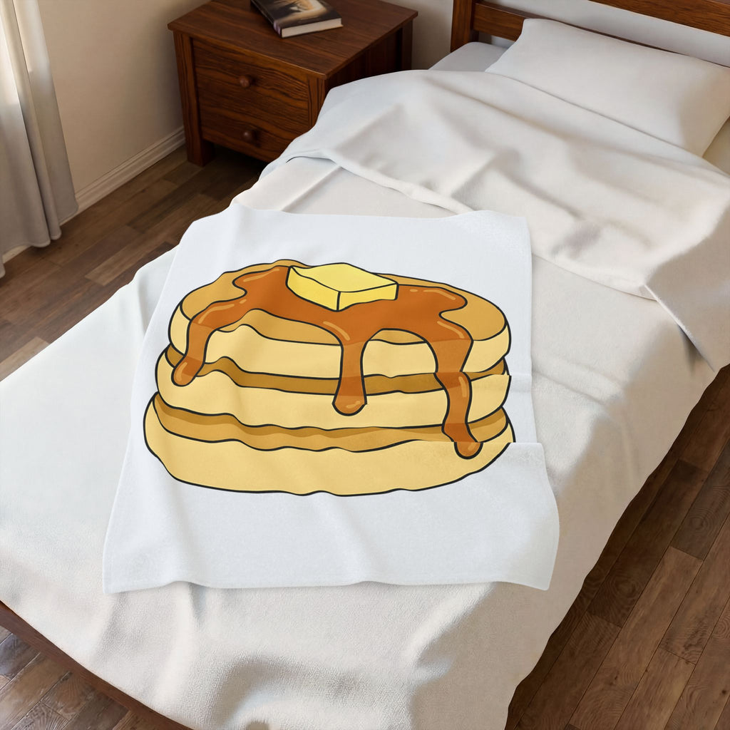 Flapjack Pile Blanket Desserts Brunch Gift Women Comic Blanket Granola Bar Blanket Pastry Fan Cartoon Blanket Breakfast Graphic Simple Honey Blanket