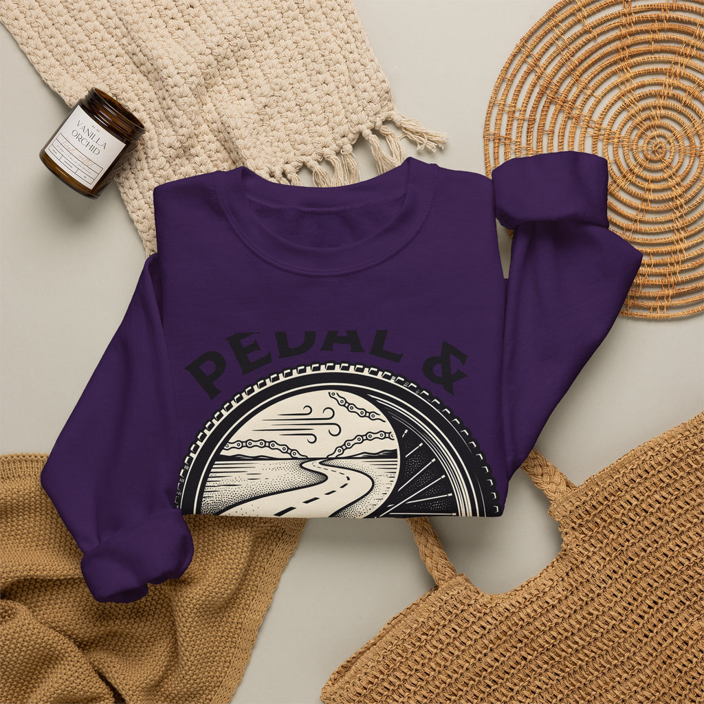 Biking Wheel Sweatshirt Cycling Journey Gift Women Heritage Sweatshirt Spokes Sweatshirt Cyclist Enthusiast Vintage Sweatshirt Travel Graphic Nostalgic