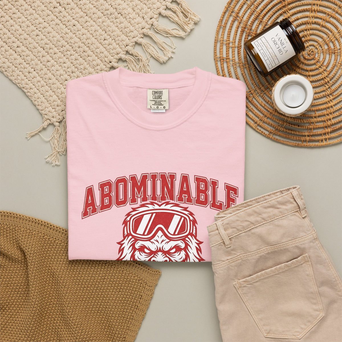 Abominable Snowman Face T-Shirt Christmas Cold Gift Women Strong T-Shirt Yeti T-Shirt Xmas Fan Vintage T-Shirt Frosty Graphic Antique Snow Goggles