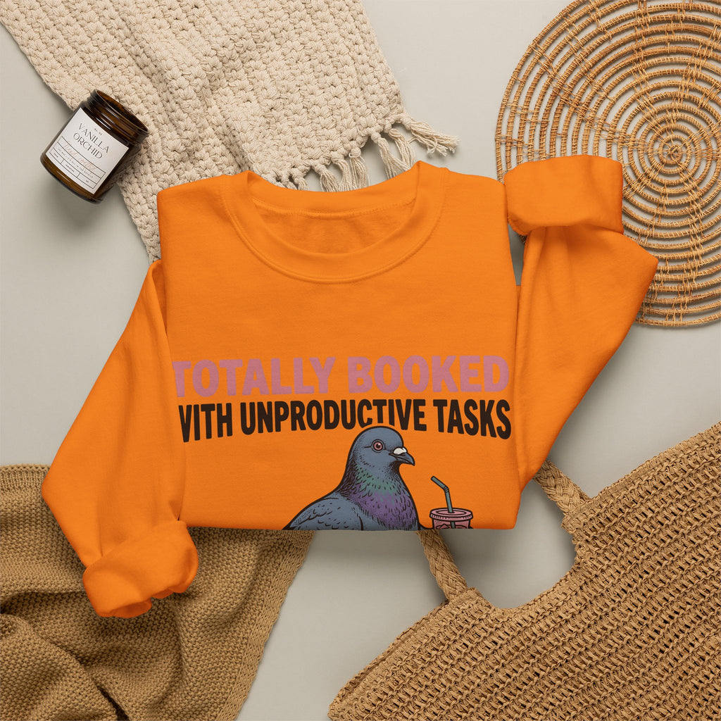 Pigeon Drawing Sweatshirt Funny Wildlife Gift Women Comic Sweatshirt Dove Sweatshirt Humor Fan Cartoon Sweatshirt Animal Graphic Classic Coffee Cup Sweatshirt