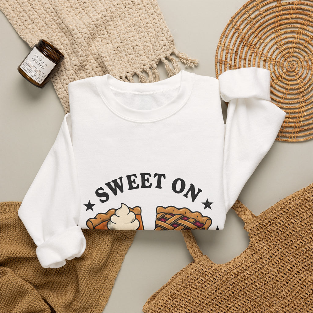Pie Pieces Sweatshirt Desserts Seasonal Gift Women Retro Sweatshirt Pie Slices Sweatshirt Pastry Fan Vintage Sweatshirt Holiday Graphic Sketch Sparkles Sweatshirt