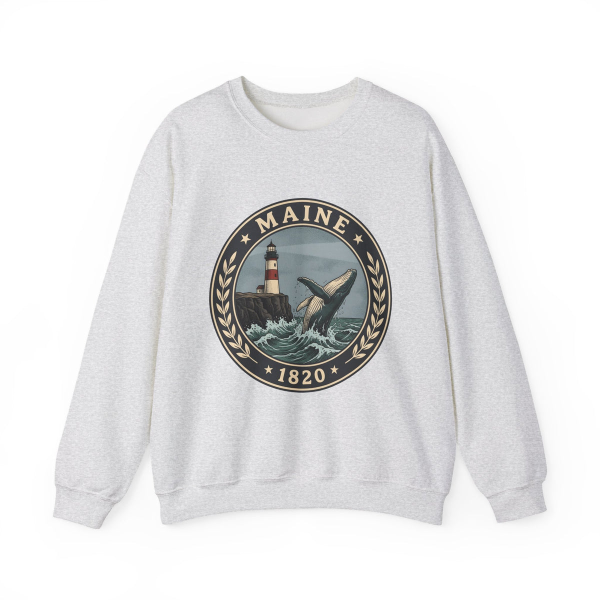 Whale Beacon Sweatshirt Maine Marine Gift Women Vintage Sweatshirt Whale Sweatshirt New England Enthusiast Distressed Sweatshirt Nautical Graphic Retro Sea