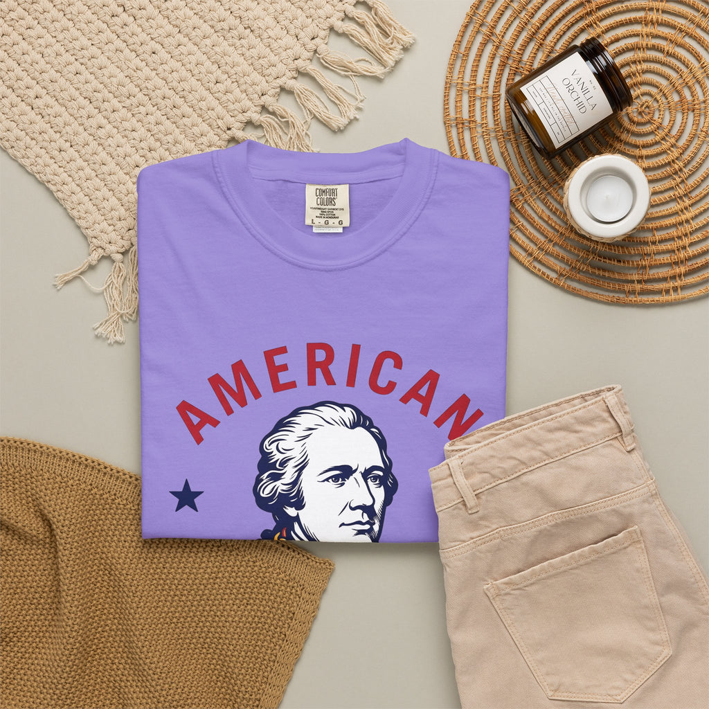 Founding Father Illustration T-Shirt America Heritage Gift Women Traditional T-Shirt Patriot T-Shirt American Fan Historical T-Shirt Heritage
