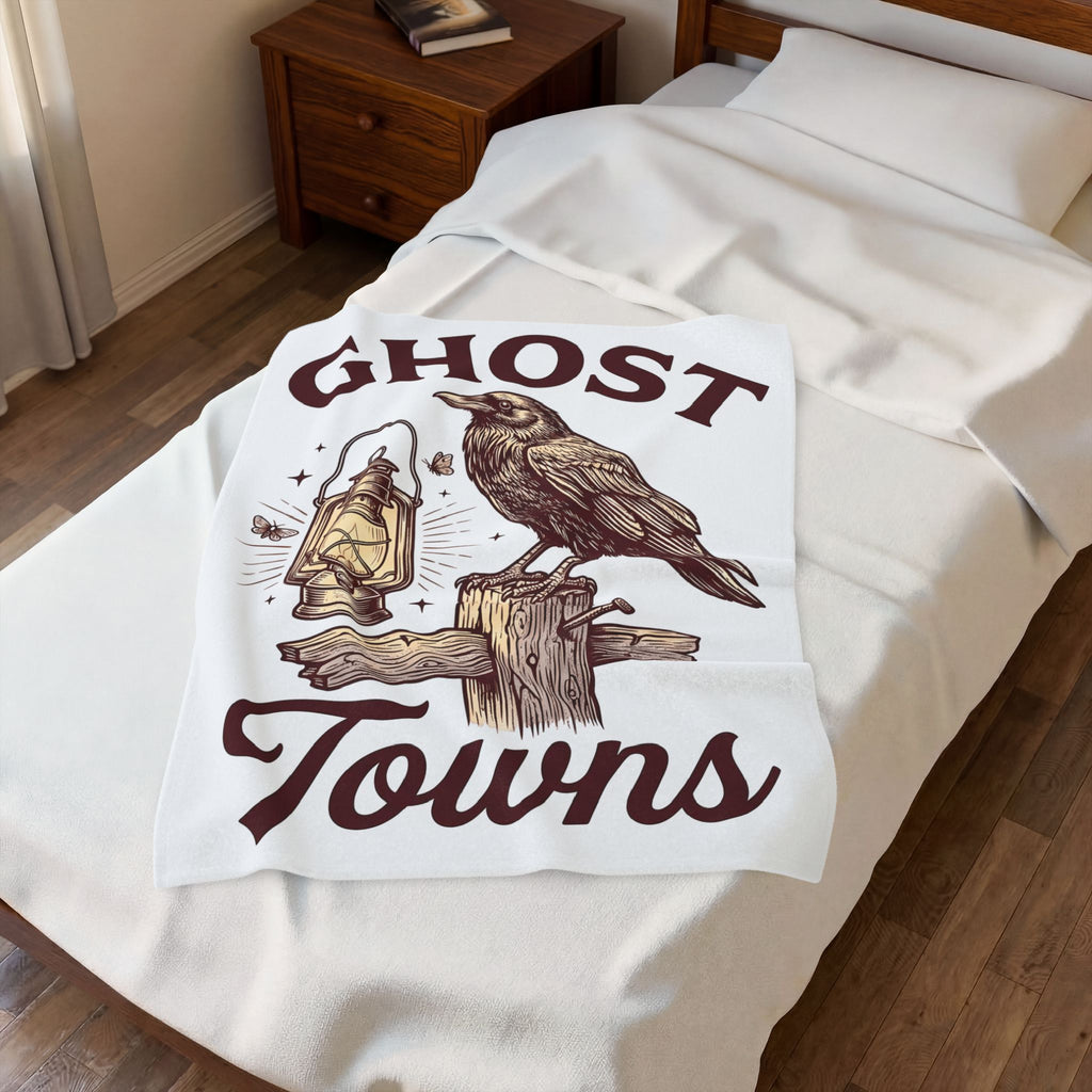 Dark Bird Lantern Blanket Gothic Autumn Gift Women Old School Blanket Lantern Blanket Dark Fan Retro Blanket Fall Graphic Cartoon Log Post Blanket