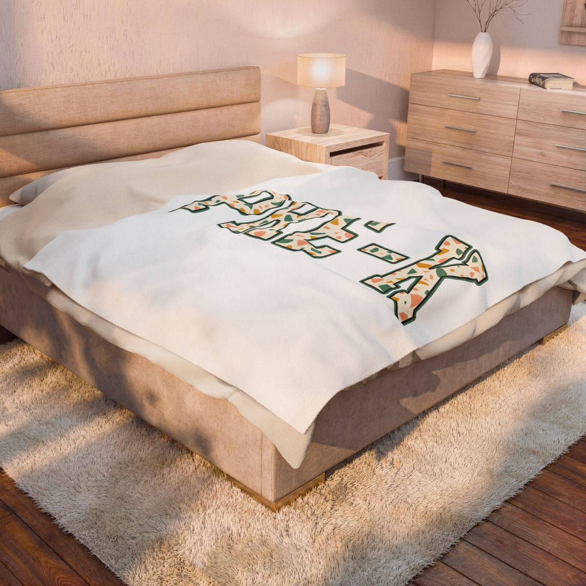 Terrazzo Letters Blanket Teacher Nursery Gift Women Cute Blanket Alphabet Blanket Educator Enthusiast Kawaii Blanket Classroom Graphic Old School