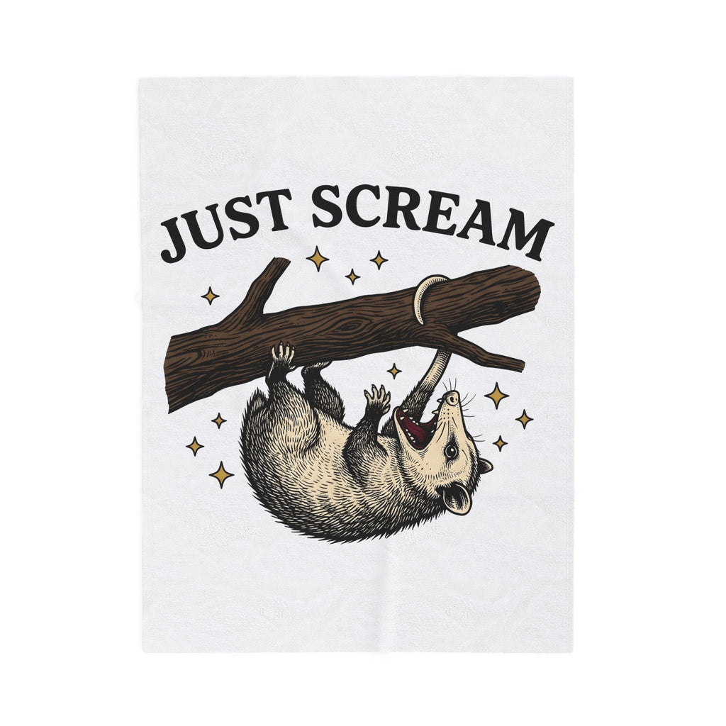 Possum Possum Animal Gift Vintage Opossum Possum Fan Retro Wildlife Hand Drawn Tree Blanket