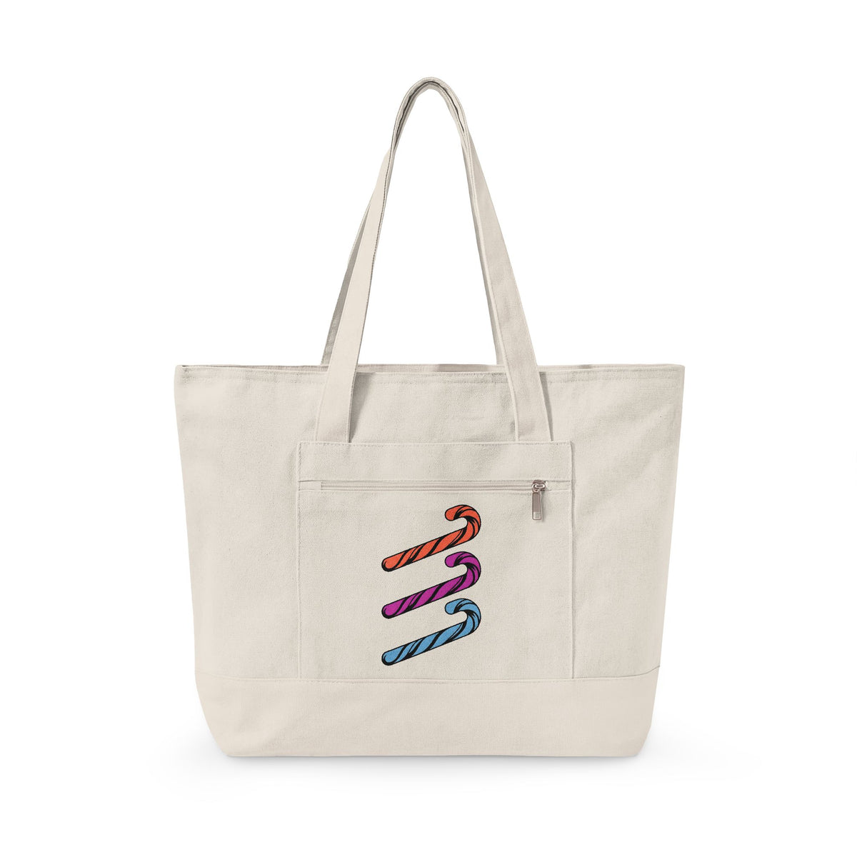 Holiday Candy Tote Bag Christmas Confectionery Gift Women Flat Design Tote Bag Candy Tote Bag Christmas Fan Minimalist Tote Bag Sweets Graphic Clean